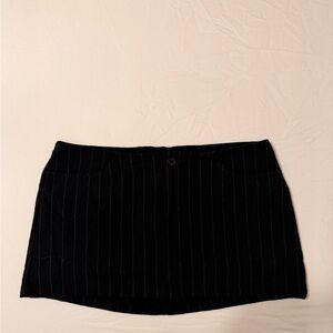 Brandy Melville Black Striped Mini Skirt